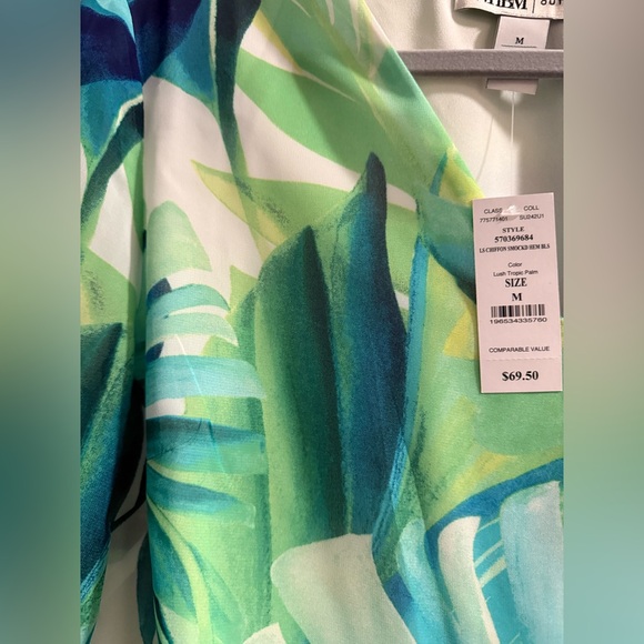Tropical Leaf Print Dress - Picture 3 of 5